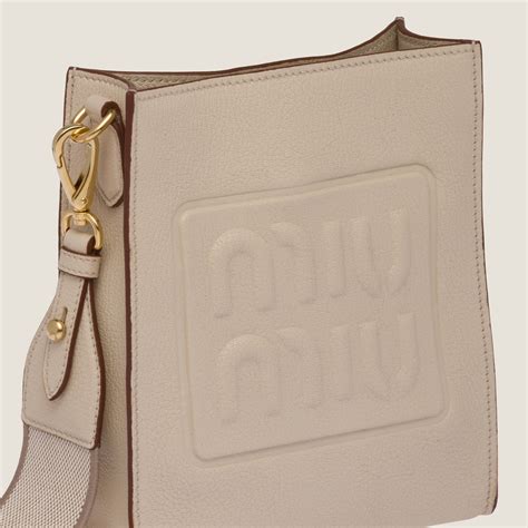 miu miu madras shoulder bag|Raw White Madras Leather Shoulder Bag .